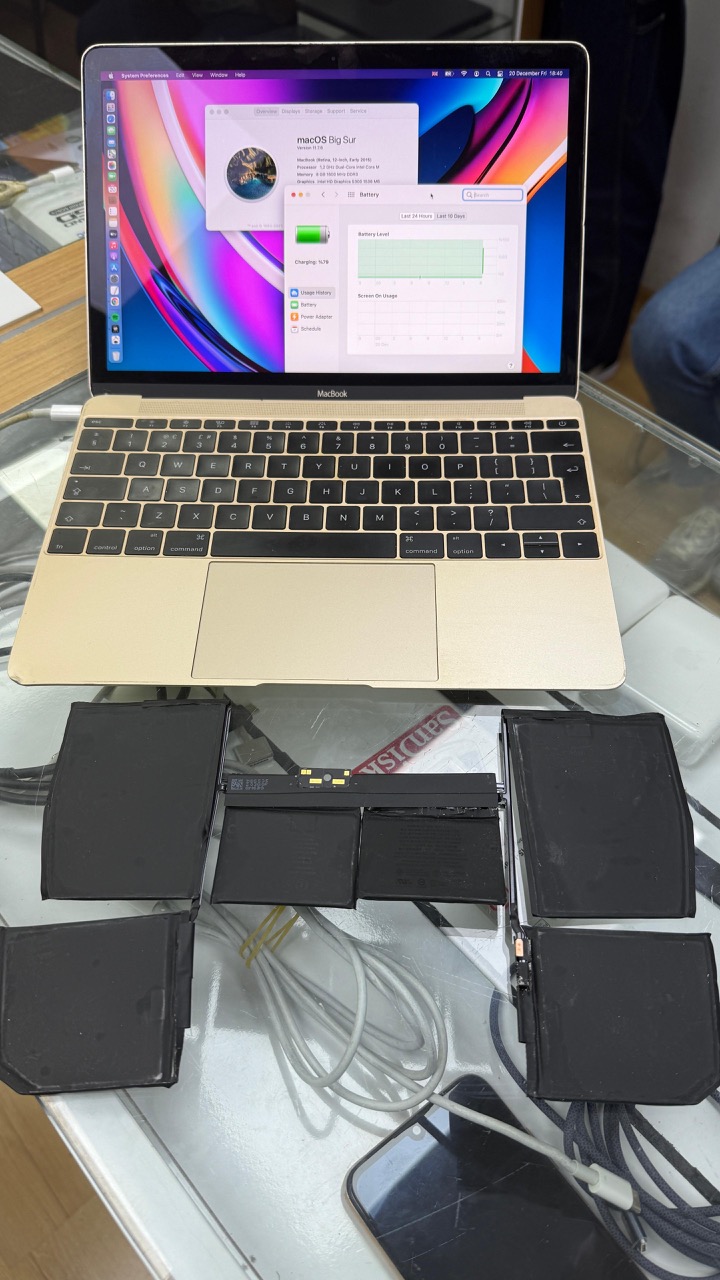Mac batarya değişimi-MACBOOK 12" RETİNA 2015 BATARYA DEĞİŞİMİ